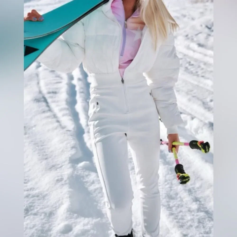 FP Movement Downhill Diva White Ski Suit Jacket and Pants Set Size XSmall